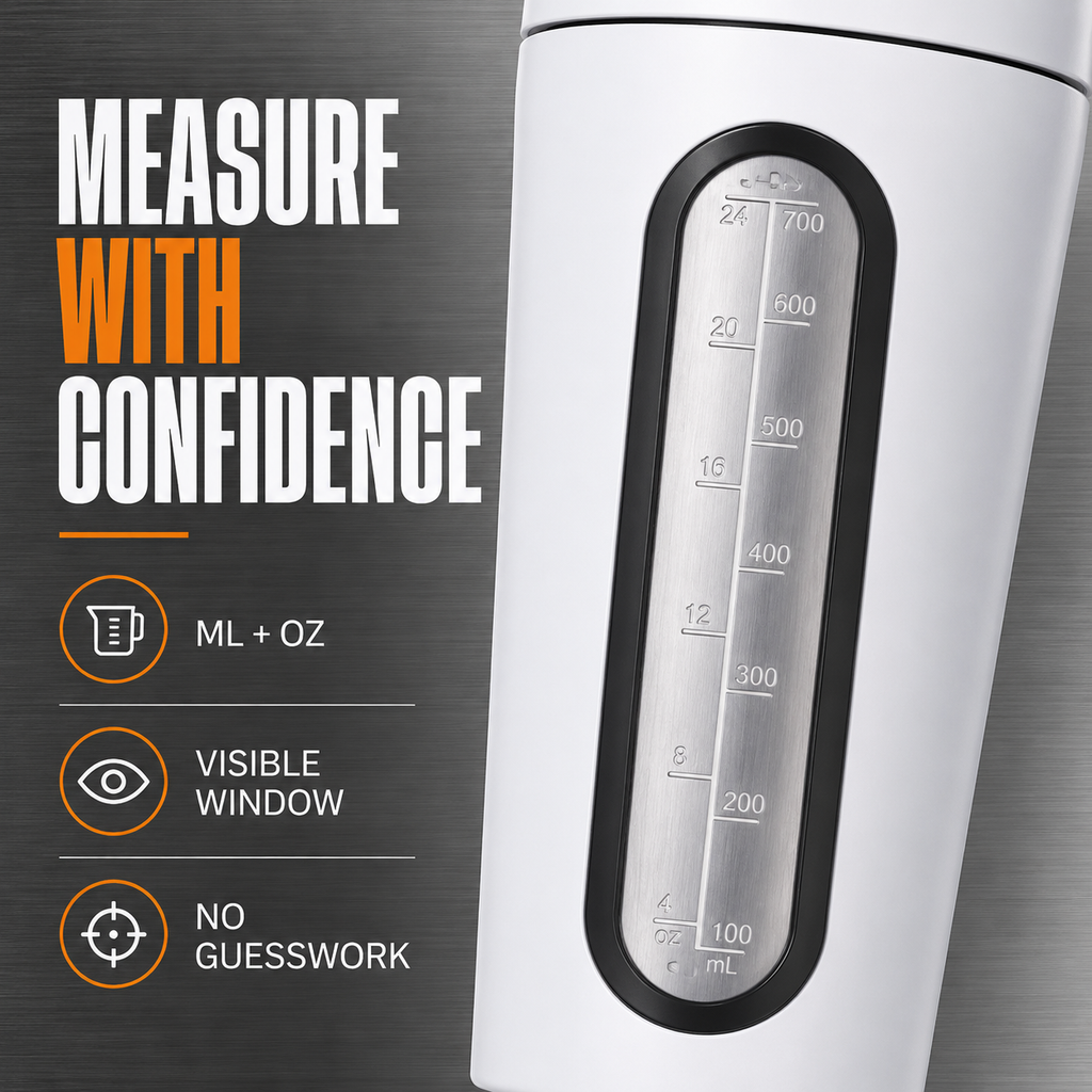 RevivX 700ml Stainless Steel Protein Shaker Bottle, Leakproof, BPA-Free