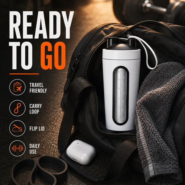 RevivX 700ml Stainless Steel Protein Shaker Bottle, Leakproof, BPA-Free