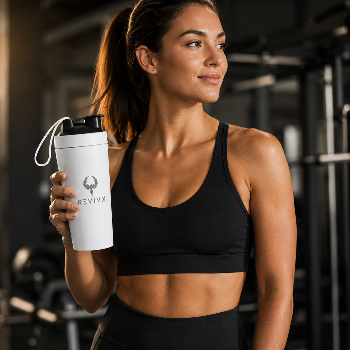 RevivX 700ml Stainless Steel Protein Shaker Bottle, Leakproof, BPA-Free