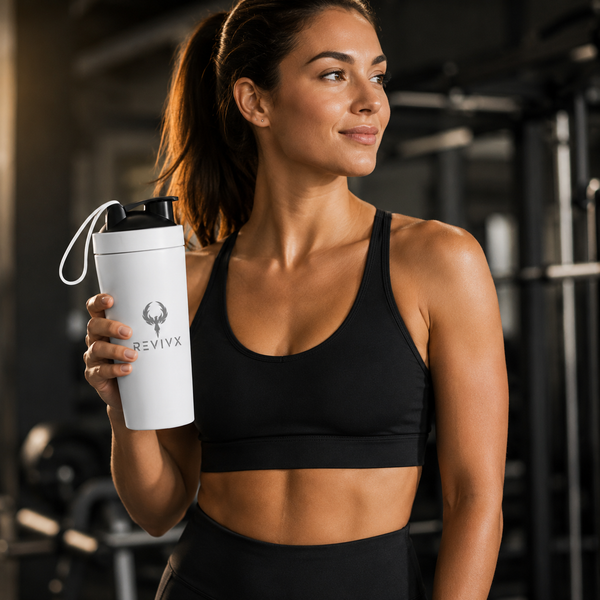 RevivX 700ml Stainless Steel Protein Shaker Bottle, Leakproof, BPA-Free