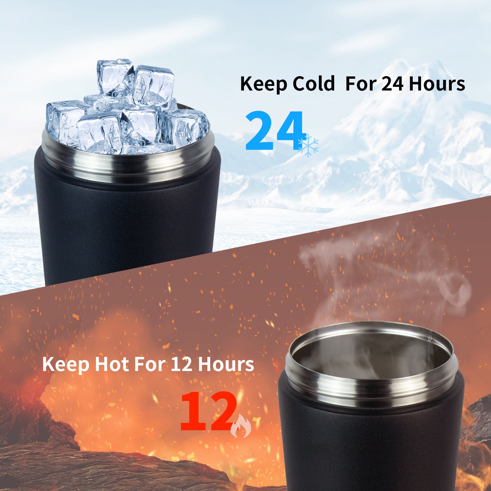 RevivX Insulated Stainless Steel Protein Shaker Bottle, 600 ml Secondary image