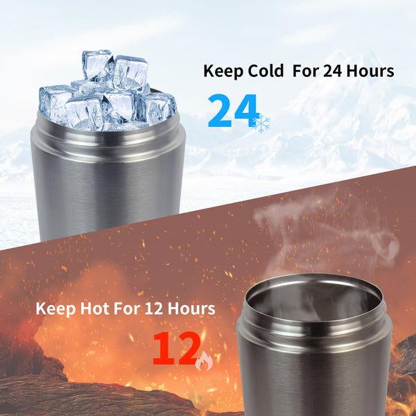 RevivX Insulated Stainless Steel Protein Shaker Bottle, 600 ml
