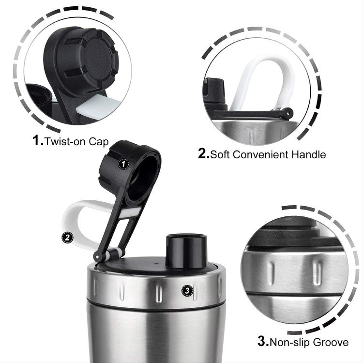 RevivX Insulated Stainless Steel Protein Shaker Bottle, 600 ml