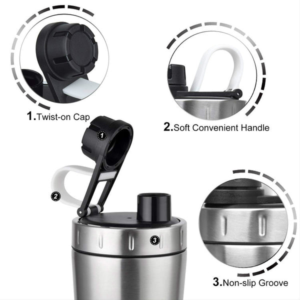 RevivX Insulated Stainless Steel Protein Shaker Bottle, 600 ml