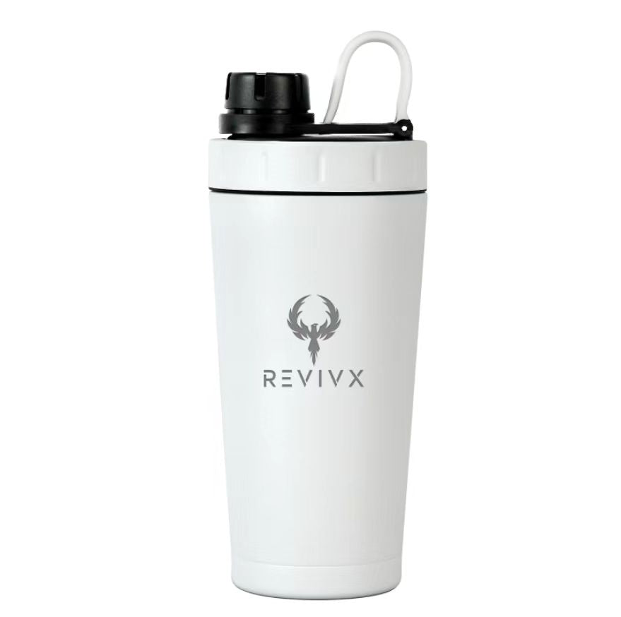 RevivX Insulated Stainless Steel Protein Shaker Bottle, 600 ml