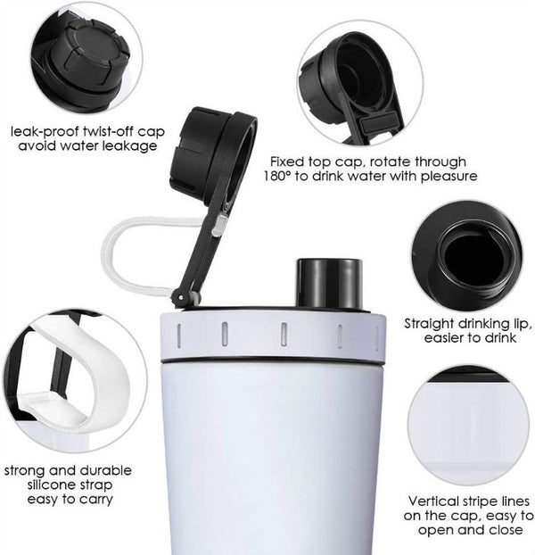 RevivX Insulated Stainless Steel Protein Shaker Bottle, 600 ml
